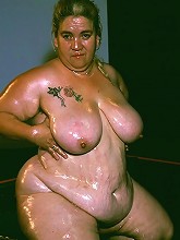 Naughty BBW covered in goo while a...