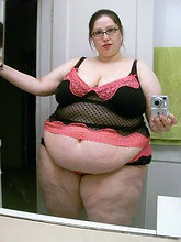 fat lingerie babe in...